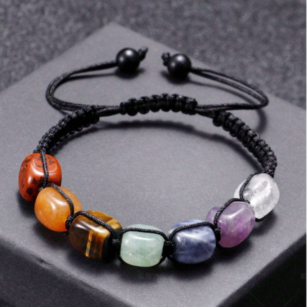 Pulseira rústica dos 7 chakras